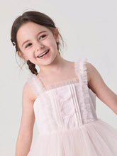 Young Girls Sweet & Lovely Bowknot Sleeveless Mesh Tutu Dress, Summer